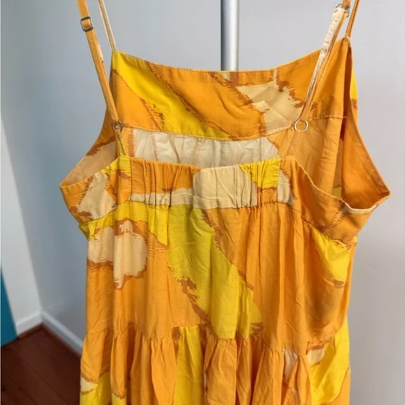Simon Miller Yellow & Orange Abstract High Low Maxi Dress - Picture 6 of 10